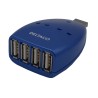 Hub USB 4 puertos Azul. 4 salidas Tipo A