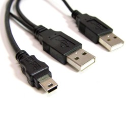 Adaptador USB Mini-B | 2x Tipo-A