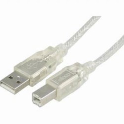 Cable USB Tipo-A | Tipo-B, Plateado