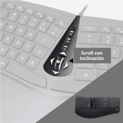 Teclado Ergonómico + Ratón USB Perixx 505 (ES)