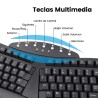 Teclado Ergonómico Inalámbrico y Bluetooth Perixx 612 (ES)