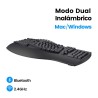 Teclado Ergonómico Inalámbrico y Bluetooth Perixx 612 (ES)