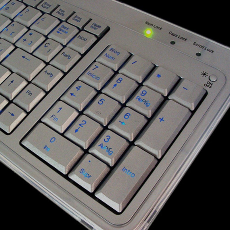 PERIBOARD-306  Teclado  detalle teclas iluminadas