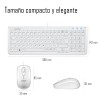 Teclado Compacto + Ratón USB Perixx 303 Blanco (ES)