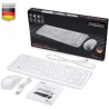 Teclado Compacto + Ratón USB Perixx 303 Blanco (ES)