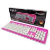 Teclado Multimedia USB Perixx 203 Pink (ES)