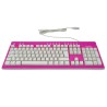 Teclado Multimedia USB Perixx 203 Pink (ES)