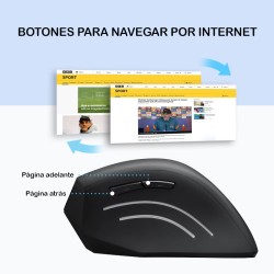 Ratón Ergonómico Inalámbrico Perixx 608 Diestros