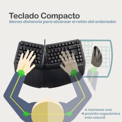 Teclado Ergonómico USB Perixx 413 (ES)