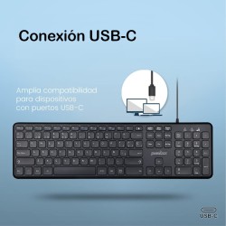 Teclado Completo Multimedia USB-C Perixx 210 (ES)