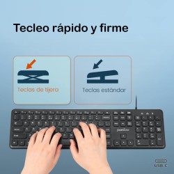 Teclado Completo Multimedia USB-C Perixx 210 (ES)