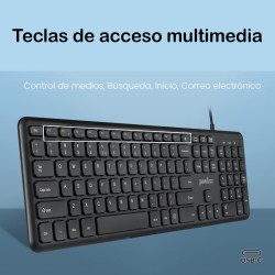 Teclado Completo Multimedia USB-C Perixx 210 (ES)