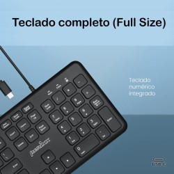 Teclado Completo Multimedia USB-C Perixx 210 (ES)