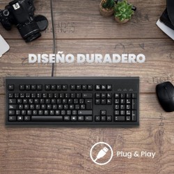 Teclado Completo/Full Size USB Perixx 106 negro (ES)