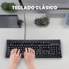 Teclado Completo/Full Size USB Perixx 106 negro (ES)