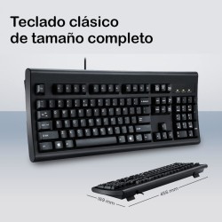 Teclado Completo/Full Size USB Perixx 106 negro (ES)