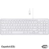 Teclado Compacto Multimedia USB Perixx 213 Blanco (ES)