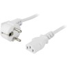 Cable 230V Schuko(m) ↔ IEC-C13 Blanco