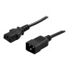 Cable eléctrico 230V/10A IEC-C13 ↔ IEC-C20