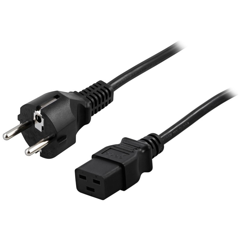 Cable eléctrico 230V/16A Schuko(m) ↔ IEC-C19