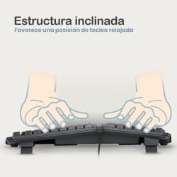 Teclado Ergonómico + Ratón USB Perixx 413 (ES)