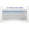 PERIDUO-712 Blanco. Wireless. . Teclado, detalle teclas acceso rápido